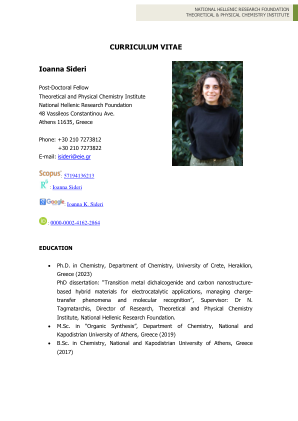 简历 Joanna Sideri